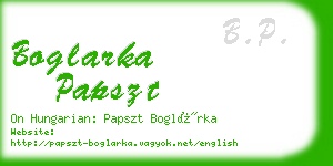 boglarka papszt business card